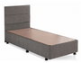 Hanah Home Somier y Cabecero de Cama Individual con Arcón, Gris, 100x200 cm
